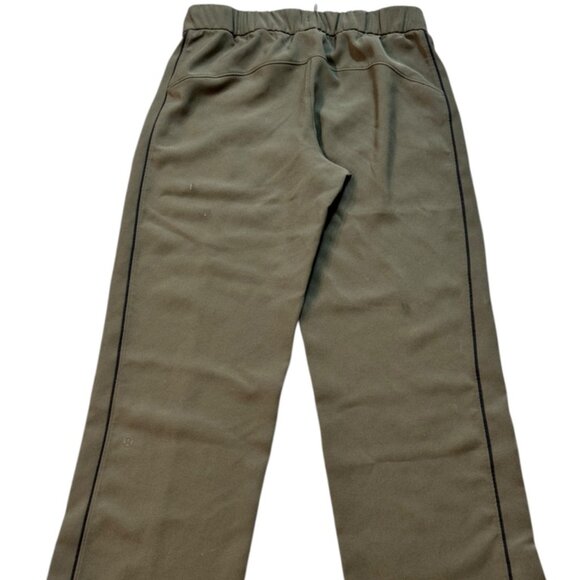 LULULEMON On The Right Track Pants Olive Green Size 6 EUC - Picture 6 of 7